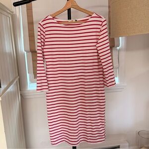 Vineyard Vines White and Pink Striped Cotton Dress
